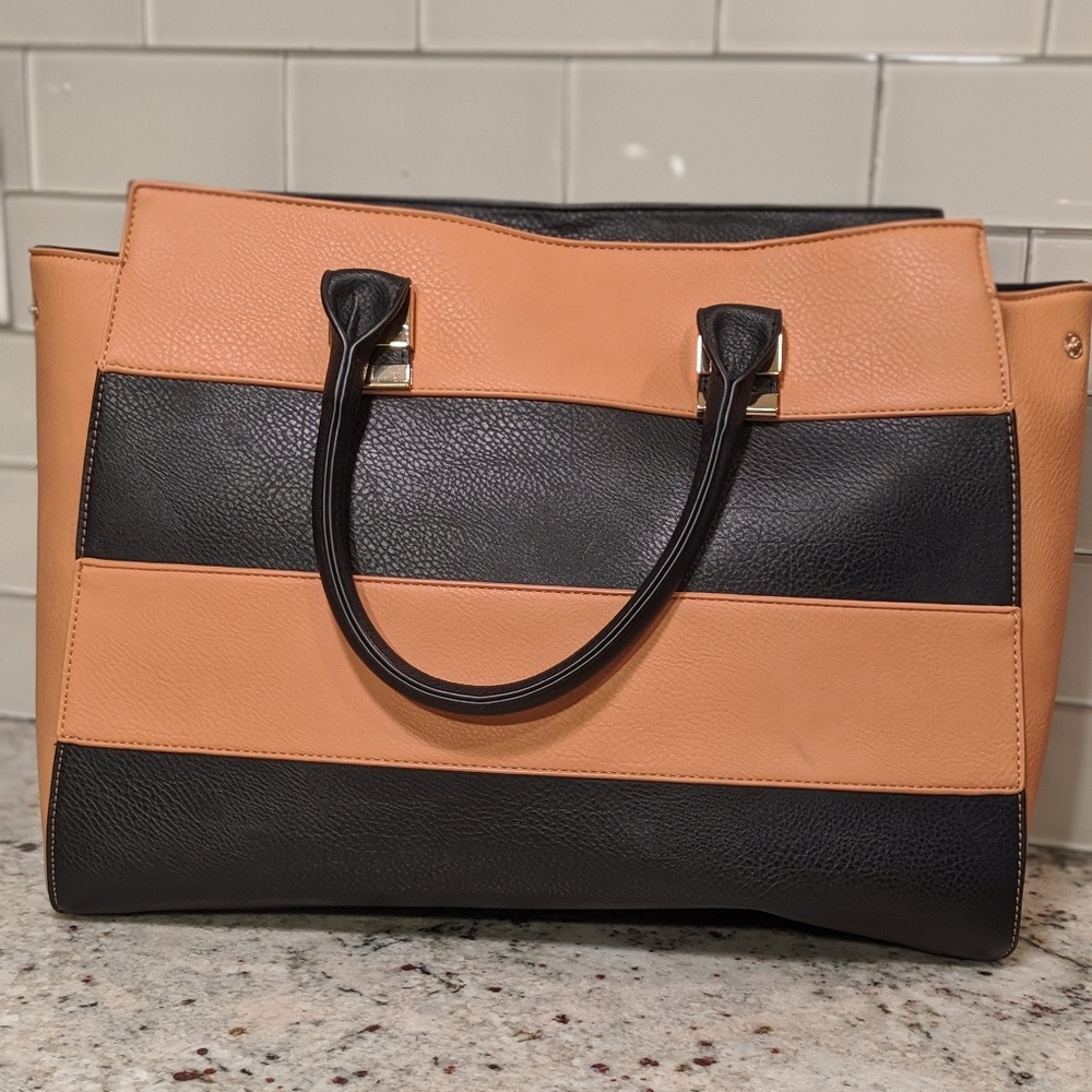 JustFab Brown/Black Tote